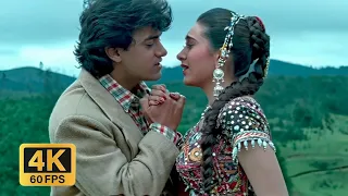 pucho zara pucho 4k 60fps full video song raja hindustani 1996 sanu alka aamir karisma
