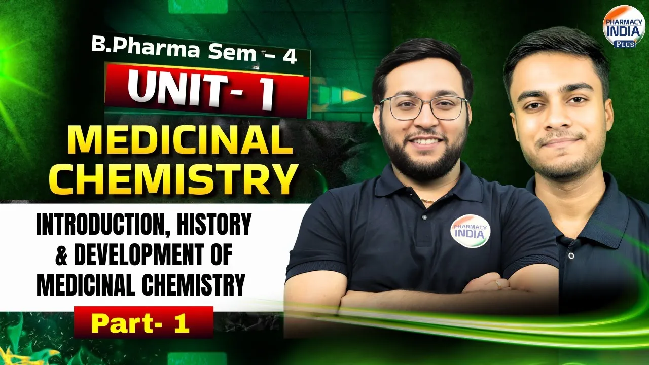 Introduction, History & Development Of Medicinal Chemistry | Part -1 | Unit - 1 | Sem - 4 | Sem - 4