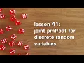PB41 Joint for Discrete Random Variables