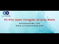 Upper Triangular 2d array matrix in java 2D Array Special Series