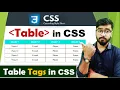 Table Design in CSS Table Tags in CSS HTML and CSS