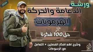 شرح وحل أهم 100 فكرة على الدعامة والحركة والهرمونات مستويات عليا ازاى تتعامل مع الرسومات 