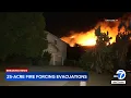 Jurupa Valley brush fire threatens structures prompts evacuation orders