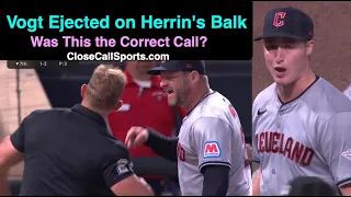 E144 - Stephen Vogt Ejected Arguing Jim Wolf s Balk Call on Tim Herrin to Score a Twins Run
