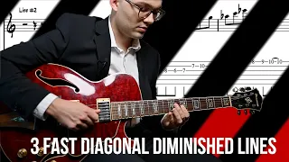 3 FAST Diagonal Diminished Lines Through All 5 Positions On Guitar  3 FAST Diagonal Diminished Lines Through All 5 Positions On Guitar