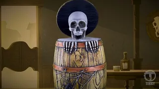 Cracker Barrel Animated Skeleton in a Barrel demo