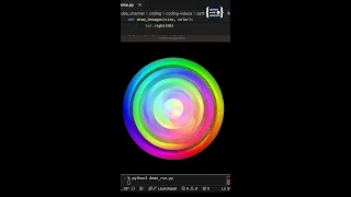 Colorful Hexagon Spiral - Python Turtle beautiful graphics