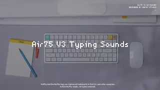 NuPhy Air75 V3 Typing Sound Test - Red Nano Brown Nano Blush Nano