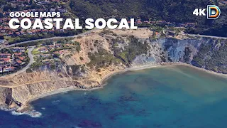 4K Aerial Google Earth Maps Tour featuring Southern California Coastal Cities