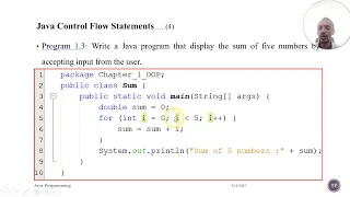Lecture 6 Control Flow Statements and Exception Handling in Java