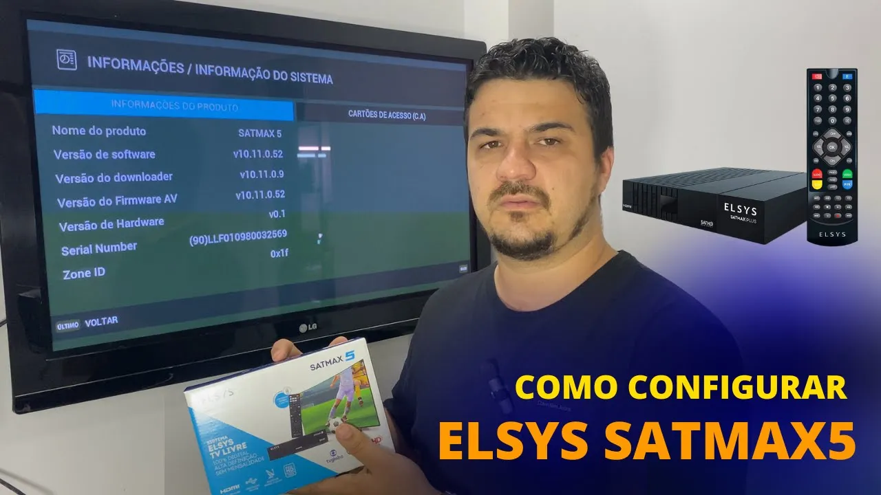 Elsys Satmax 5 como configurar a nova parabólica banda ku