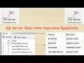 SQL Server Real-time Interview Questions - Extracting Name and Domain from Email id
