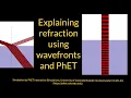 Explaining refraction with wavefronts and PhET