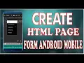 Write HTML on Mobile - Tutorial 11 HTML Table-width Height Border Bgcolor