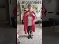 Trying on a dress
