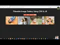 Portfolio Filter Gallery with CSS Vanilla JavaScript Source Code Given