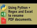 PYTHON Renaming PDFs using an Excel file and splitting PDF pages