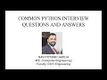 PYTHON INTERVIEW QUESTIONS AND ANSWERS PYTHONPATH ENVIRONMENT VARIABLE FREQUENTLY ASKED QUESTIONS