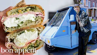 The One-Man-Show Making Delivering NYC s Hottest Sandwiches On The Line Bon Appetit