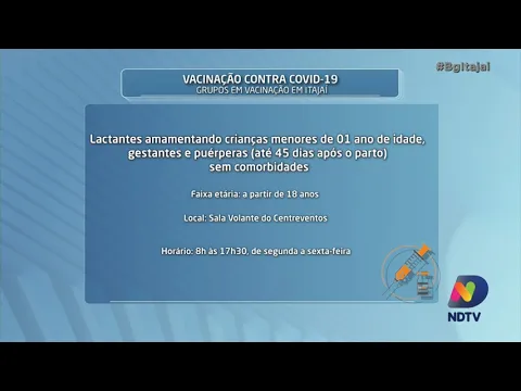 Semana começa com imunização contra Covid-19 em Itajaí