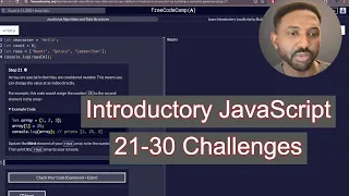 Step-by-Step FreeCodeCamp JavaScript Tutorial 21-30 Easy Beginner Challenges