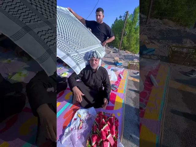 ظلاً يستظل به الزوار حين يتناولون الطعام