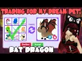 Trading For My DREAM PET BAT DRAGON Adopt Me Successful Trading Roblox Riivv3r