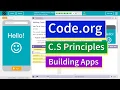 Multi-Screen Apps Lesson 2 11 Tutorial with Answers Code org CS Principles