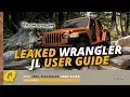 Leaked 2018 Jeep Wrangler JL User Guide and Owner s Manual
