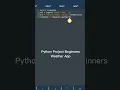 Weather App project for beginners Python projects