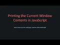 Print the contents of the current window