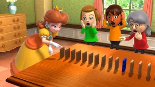Wii Party U - Epic Minigame Battle! Daisy Vs Joana Vs Polly Vs Yuya