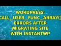 Wordpress call - user