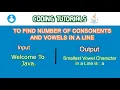 CODING SOLUTIONS JAVA PROGRAMS STRING MANIPULATIONS SMALLEST VOWEL CHARACTER IN A LINE