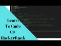 Make Your First C Program - HackerRank 30 Days of Code Day 0 Hello World