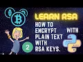 How to encrypt plain text with RSA keys
