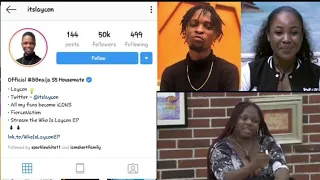bbnaija lockdown updates laycon verified on instagram see what erica told biggie about laycon 
