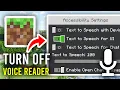How To Turn Off Voice Reader On Minecraft - Full Guide