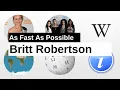Britt Robertson As Fast As Possible