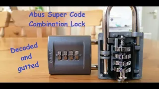 Abus Super Code combination lock decoded gutted Southampton Lock Picking Club update
