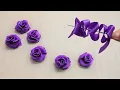 DIY lintbloemen - Hoe maak je lintrozen - Makkelijk te maken met naald