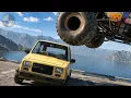 Monster Truck Interaction Scenarios on Roads BeamNG Drive Cinematic Simulation