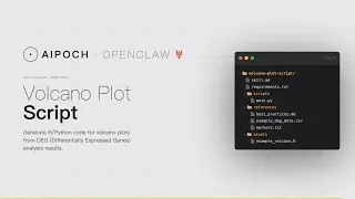AIPOCH Medical Research Skill for AI Agents - Volcano Plot Script