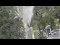 Water shoots into the sky amid water main break in Dania Beach