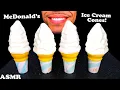 ASMR MCDONALDS ICE CREAM CONES WORKING MACHINES DESSERTS MUKBANG NO TALKING JERRY