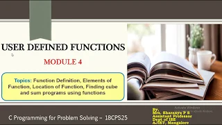 CPS Module 4 User defined Functions Elements of Functions example Program - PART