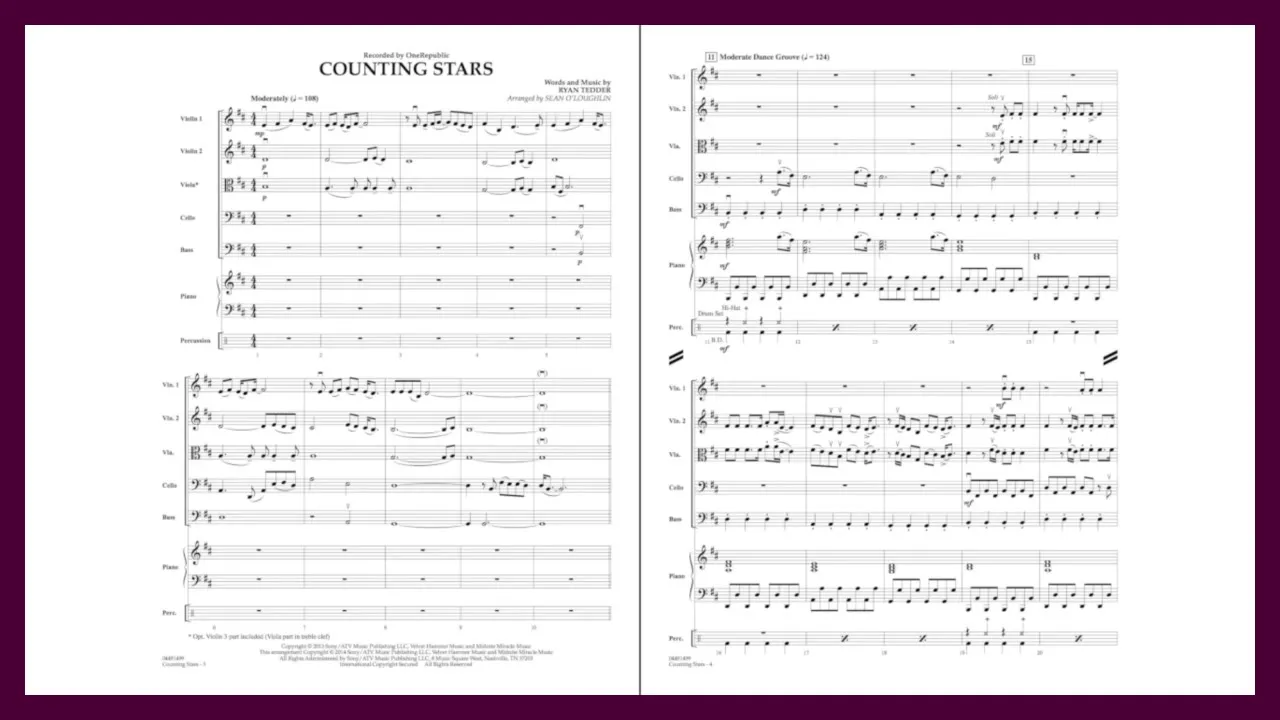 Counting Stars by OneRepublic | Arr. Sean O'Loughlin