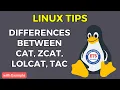 Linux Tutorial How to use cat zcat lolcat and tac with examples