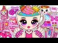 Download Lagu 🎀Paper DIY🎀 BALLERINA CAPPUCCINA Skincare + Makeup 💄🩰 Brainrot Mermaid ASMR Unboxing | Hana Paper
