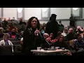 Myeshia Jones speaks in support of Kesha Hamilton at Jackson School Board meeting